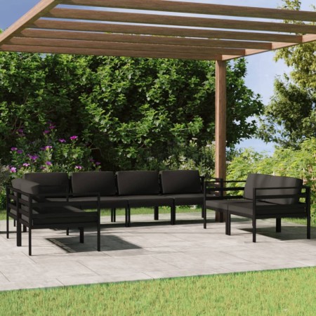 Garden furniture set 8 pieces and anthracite gray aluminum cushions by , Garden sets - Ref: Foro24-3107798, Price: 1,00 €, Di...