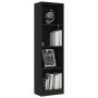 4-tier black engineered wood shelving unit 40x24x142 cm by vidaXL, Bookcases and shelves - Ref: Foro24-800838, Price: 49,99 €...