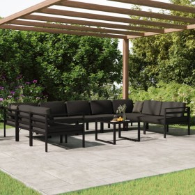 Garden furniture set 10 pieces and anthracite gray aluminum cushions by , Garden sets - Ref: Foro24-3107815, Price: 1,00 €, D...