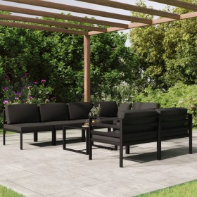 Set muebles de jardín 8 pzas y cojines aluminio gris antracita de , Conjuntos de jardín - Ref: Foro24-3107820, Precio: 1,00 €...