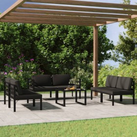 Garden furniture set 7 pieces and anthracite gray aluminum cushions by , Garden sets - Ref: Foro24-3107803, Price: 896,39 €, ...