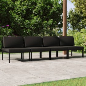 4-seater garden sofa with anthracite gray aluminum cushions by , Garden sets - Ref: Foro24-3107785, Price: 617,95 €, Discount: %