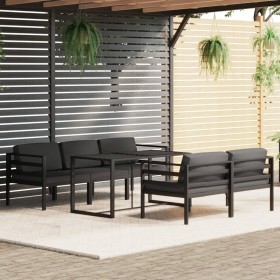 Garden furniture set 6 pieces and anthracite gray aluminum cushions by , Garden sets - Ref: Foro24-3115922, Price: 806,47 €, ...