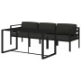 Garden furniture set 4 pieces and anthracite gray aluminum cushions by , Garden sets - Ref: Foro24-3115917, Price: 535,58 €, ...