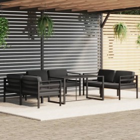 Garden furniture set 7 pieces and anthracite gray aluminum cushions by , Garden sets - Ref: Foro24-3115929, Price: 891,27 €, ...