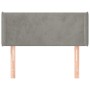 Light gray velvet headboard 103x16x78/88 cm by , Headboards and footboards - Ref: Foro24-3118530, Price: 49,26 €, Discount: %