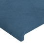 Dark blue velvet LED headboard 80x5x78/88 cm by , Headboards and footboards - Ref: Foro24-3121366, Price: 46,29 €, Discount: %