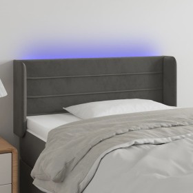 Dark gray velvet headboard with LED 103x16x78/88 cm by , Headboards and footboards - Ref: Foro24-3123419, Price: 59,87 €, Dis...