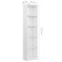 5-tier glossy white plywood shelf 40x24x175cm by vidaXL, Bookcases and shelves - Ref: Foro24-800852, Price: 55,99 €, Discount: %