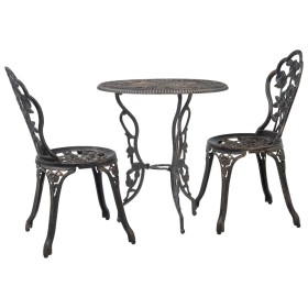 Garden bistro table and chairs 3 pieces cast aluminum by vidaXL, Garden sets - Ref: Foro24-47858, Price: 212,13 €, Discount: %