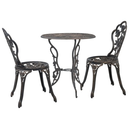 Garden bistro table and chairs 3 pieces cast aluminum by vidaXL, Garden sets - Ref: Foro24-47858, Price: 211,99 €, Discount: %