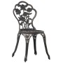 Mesa y sillas bistró de jardín 3 piezas aluminio fundido