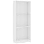 Estantería de 3 niveles madera ingeniería blanco 40x24x109 cm de vidaXL, Librerías y estanterías - Ref: Foro24-800828, Precio...