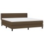 Cama box spring con colchón tela marrón oscuro 180x200 cm de , Camas y somieres - Ref: Foro24-3129812, Precio: 534,95 €, Desc...