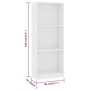 3-tier white engineered wood shelf 40x24x109 cm by vidaXL, Bookcases and shelves - Ref: Foro24-800828, Price: 37,99 €, Discou...