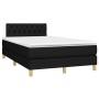 Box spring bed with LED mattress black fabric 120x200 cm by , Beds and slatted bases - Ref: Foro24-3133943, Price: 391,33 €, ...