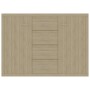 Aparador de madera contrachapada color roble Sonoma 60x30x70 cm