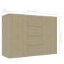 Sonoma oak plywood sideboard 60x30x70 cm by vidaXL, Sideboards - Ref: Foro24-800687, Price: 99,40 €, Discount: %