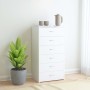 Aparador con 6 cajones madera contrachapada blanco 50x34x96 cm de vidaXL, Aparadores - Ref: Foro24-800666, Precio: 107,16 €, ...