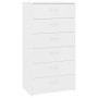 Sideboard with 6 drawers white plywood 50x34x96 cm by vidaXL, Sideboards - Ref: Foro24-800666, Price: 107,16 €, Discount: %