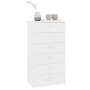 Aparador con 6 cajones madera contrachapada blanco 50x34x96 cm de vidaXL, Aparadores - Ref: Foro24-800666, Precio: 107,16 €, ...