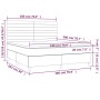 Boxspringbett-Matratze, LED-Leuchten, dunkelbrauner Stoff, 180 x 200 cm von , Betten und Lattenroste - Ref: Foro24-3135536, P...