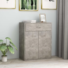 Concrete gray plywood sideboard 60x30x75 cm by vidaXL, Sideboards - Ref: Foro24-800715, Price: 58,39 €, Discount: %