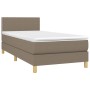 Box spring bed with taupe gray fabric mattress 80x200 cm by , Beds and slatted bases - Ref: Foro24-3140493, Price: 285,96 €, ...