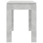 Mesa de comedor madera de ingeniería gris hormigón 120x60x76 cm de vidaXL, Mesas de cocina y de comedor - Ref: Foro24-800760,...