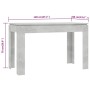 Concrete gray engineered wood dining table 120x60x76 cm by vidaXL, Kitchen and dining tables - Ref: Foro24-800760, Price: 86,...