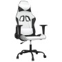 Black and white synthetic leather gaming chair by , Gaming chairs - Ref: Foro24-3143651, Price: 126,25 €, Discount: %