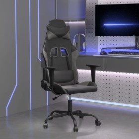 Schwarzer und grauer Gaming-Stuhl aus Kunstleder von , Gaming-Stühle - Ref: Foro24-3143645, Preis: 121,99 €, Rabatt: %