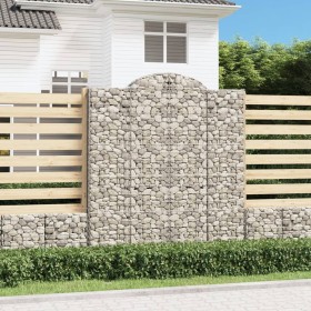 Gabion baskets 14 pcs arc shape iron 200x50x220/240cm by , Pots and planters - Ref: Foro24-3146458, Price: 2,00 €, Discount: %