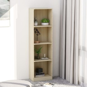 4-stufiges Regal aus eichenfarbenem Sperrholz, 40 x 24 x 142 cm von vidaXL, Bücherregale und Regale - Ref: Foro24-800840, Pre...