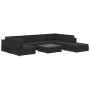 Set muebles de jardín 8 piezas y cojines ratán sintético negro de vidaXL, Conjuntos de jardín - Ref: Foro24-47259, Precio: 70...