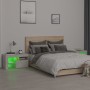 Bedside tables with LED lights 2 pcs concrete gray 70x36.5x40cm by , Nightstands - Ref: Foro24-3152773, Price: 96,03 €, Disco...