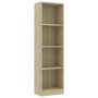 4-stufiges Regal aus eichenfarbenem Sperrholz, 40 x 24 x 142 cm von vidaXL, Bücherregale und Regale - Ref: Foro24-800840, Pre...