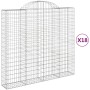 Gabion baskets 18 pcs arch shape iron 200x50x180/200 cm by , Pots and planters - Ref: Foro24-3146418, Price: 2,00 €, Discount: %