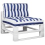 Cushions for pallet sofa 2 pieces blue and white striped fabric by , Cushions for chairs and sofas - Ref: Foro24-360726, Pric...