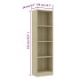 4-stufiges Regal aus eichenfarbenem Sperrholz, 40 x 24 x 142 cm von vidaXL, Bücherregale und Regale - Ref: Foro24-800840, Pre...