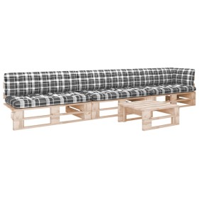 4-piece pallet furniture and impregnated pine wood cushions by , Garden sets - Ref: Foro24-3066758, Price: 334,99 €, Discount: %