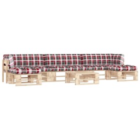 6-piece pallet furniture and impregnated pine wood cushions by , Garden sets - Ref: Foro24-3066973, Price: 424,14 €, Discount: %