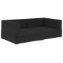 Corner sectional seat with cushions 2 pcs black PE rattan by vidaXL, Modular outdoor sofas - Ref: Foro24-47260, Price: 143,70...