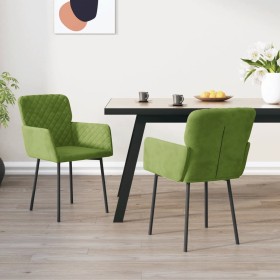 Sillas de comedor 2 unidades terciopelo verde claro de , Sillas de comedor - Ref: Foro24-344782, Precio: 121,41 €, Descuento: %