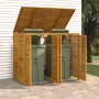 Double shed for acacia wood trash can 140x89x117 cm by , Waste container supports - Ref: Foro24-3155239, Price: 353,54 €, Dis...