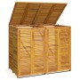 Double shed for acacia wood trash can 140x89x117 cm by , Waste container supports - Ref: Foro24-3155239, Price: 353,54 €, Dis...