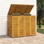 Double shed for acacia wood trash can 140x89x117 cm by , Waste container supports - Ref: Foro24-3155239, Price: 353,54 €, Dis...