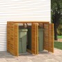 Double shed for acacia wood trash can 140x89x117 cm by , Waste container supports - Ref: Foro24-3155239, Price: 353,54 €, Dis...