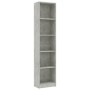 5-stöckiges Regal aus betongrauem Sperrholz, 40 x 24 x 175 cm von vidaXL, Bücherregale und Regale - Ref: Foro24-800850, Preis...