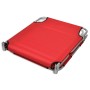 Folding steel sun lounger with red steel head cushion by , Loungers - Ref: Foro24-41483, Price: 64,20 €, Discount: %